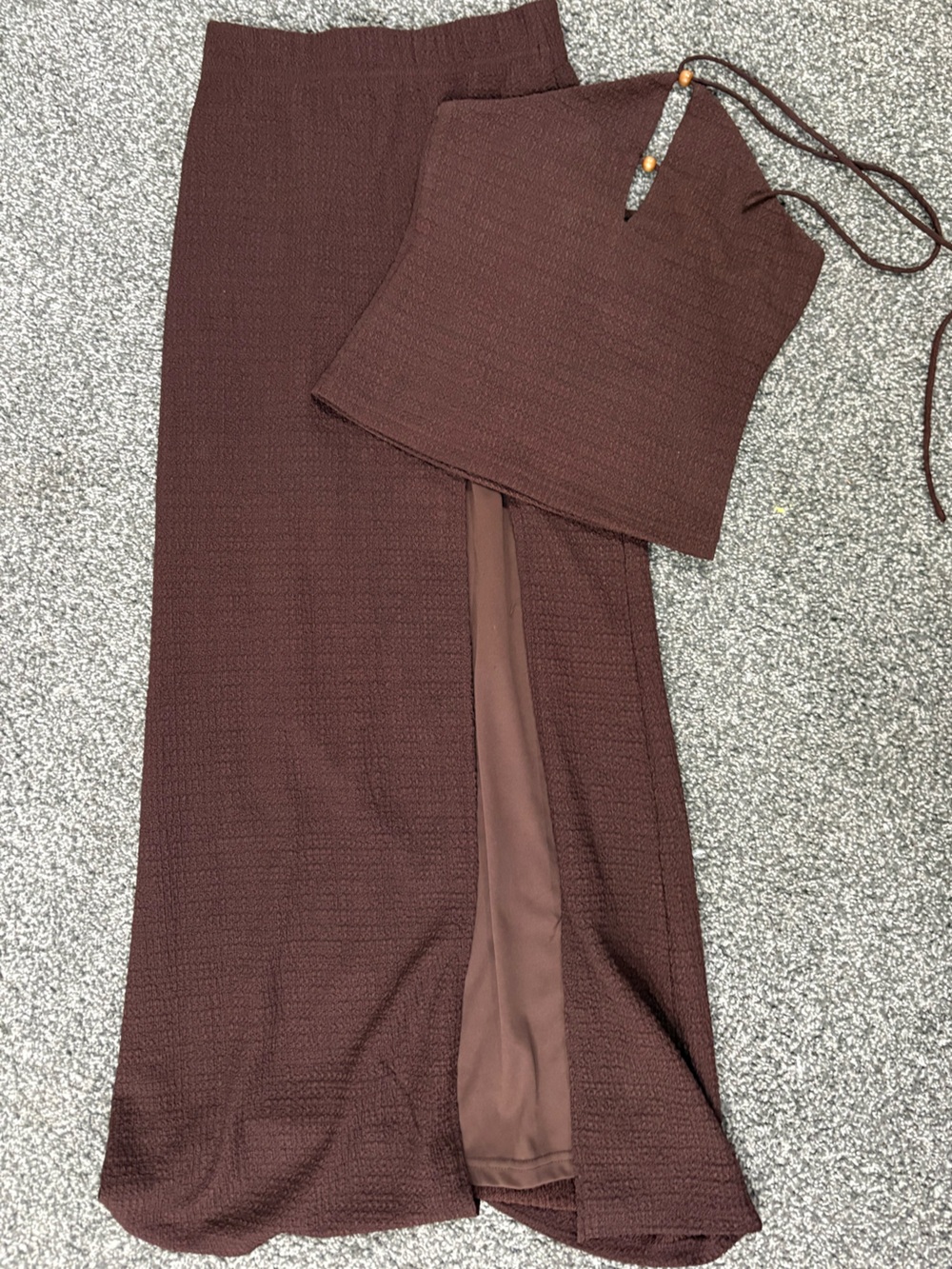 Lulu's Chocolate Brown two piece set